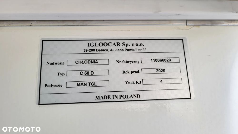 MAN TGL 12.190 / chłodnia/izoterma/kontener/ JAK NOWY / POLSKI SALON - 33