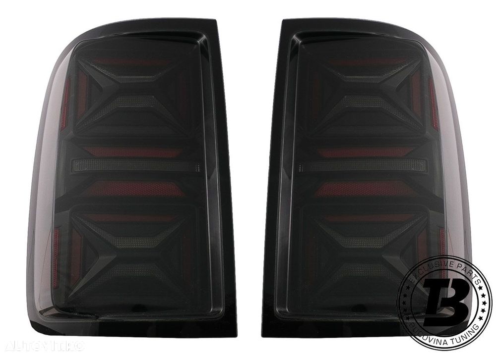 Stopuri Full LED compatibile cu VW Amarok Smoke Design - 9