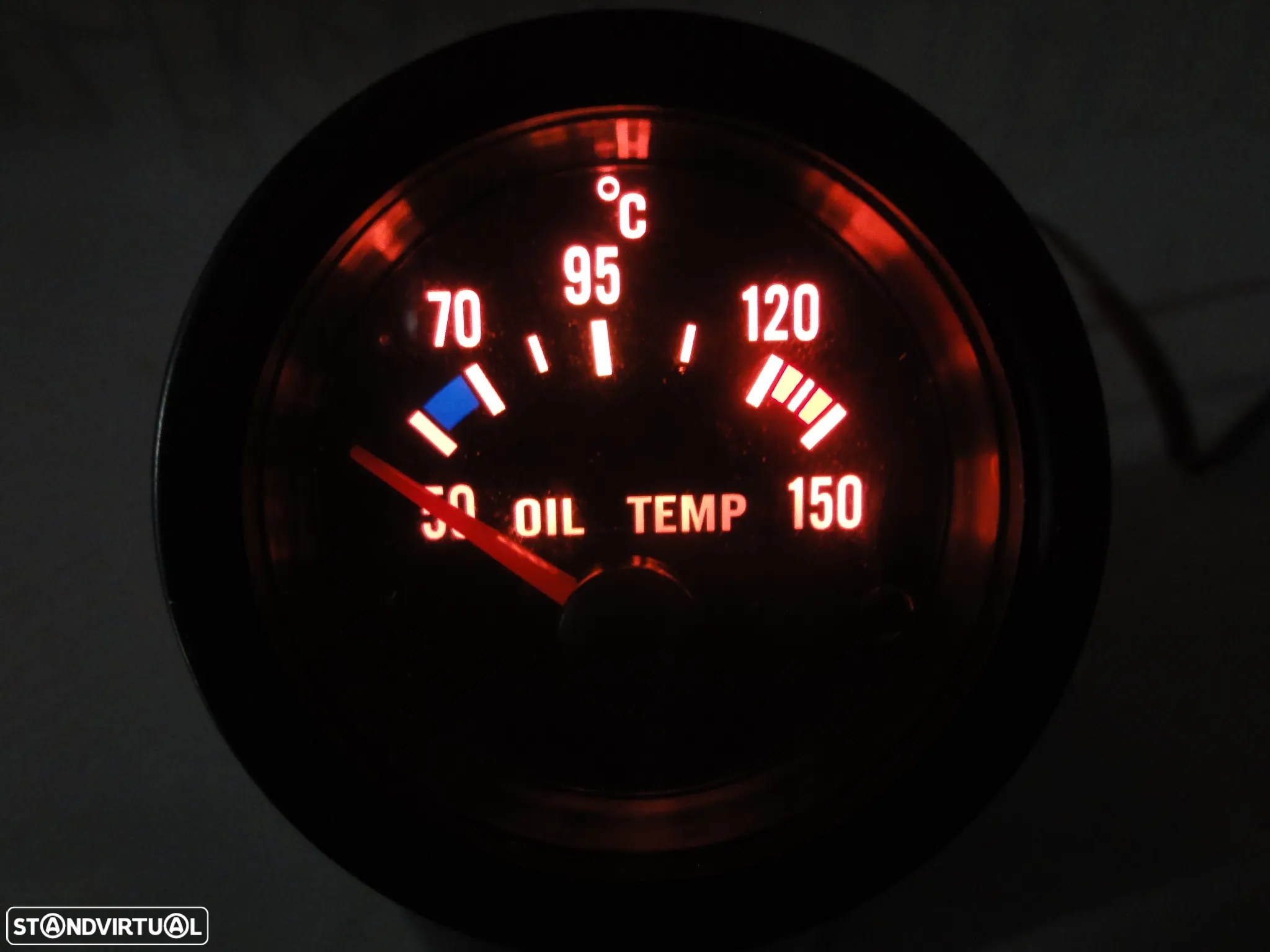 Manómetro fundo preto estilo VDO / Od school disponível em Amperímetro, pressão do turbo, pressão do oleo, temperatura do oleo, temperatura da água, voltagem, vacuo - 46