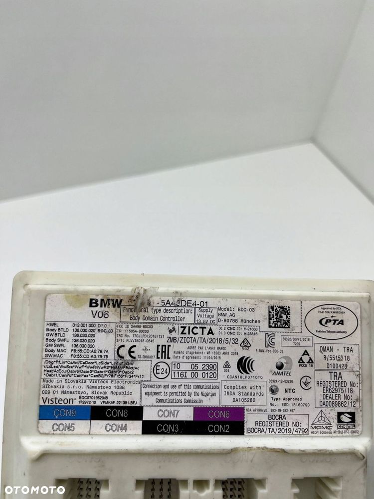 BMW 3 G20 G21 MODUŁ BDC 5A43DE4 - 2