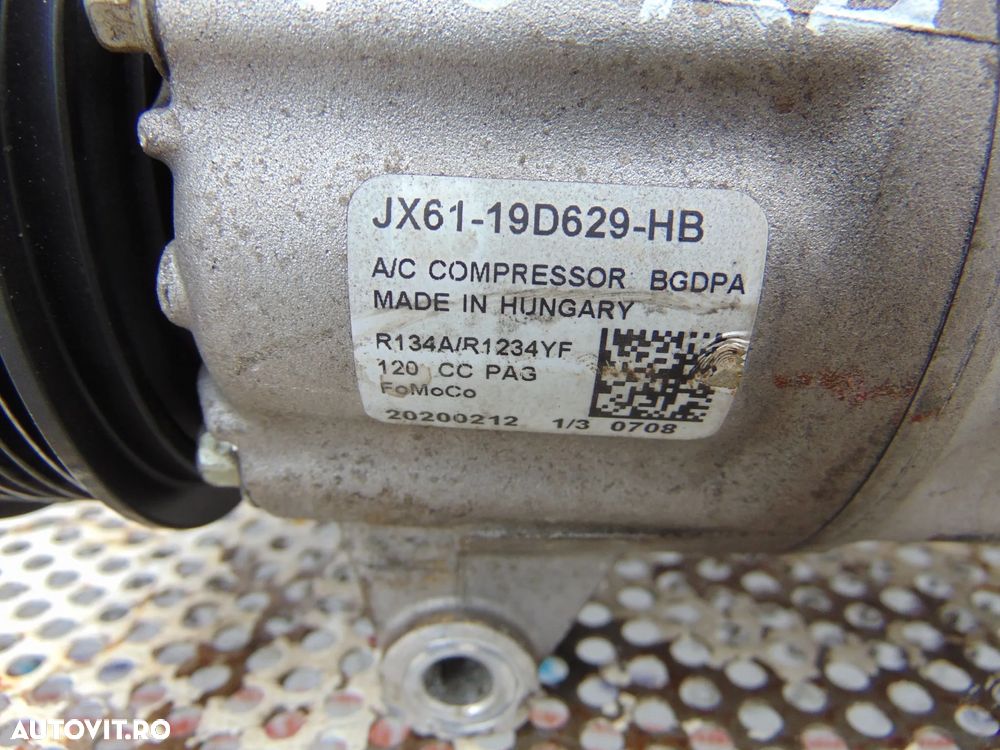Compresor clima Ford 1.0 Puma Fiesta Focus 4 cod jx6119d629hb 1.5 ztda m0jb - 2