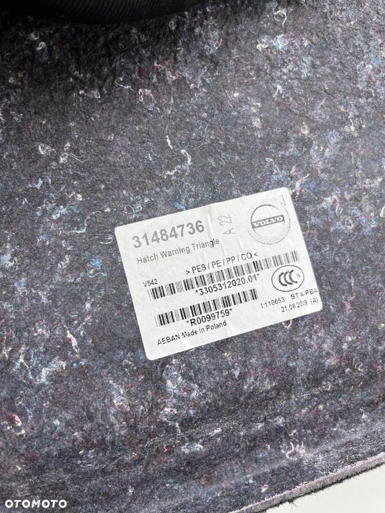 VOLVO V90 OSŁONA TAPICERKA TYLNEJ KLAPY 31484736 - 6