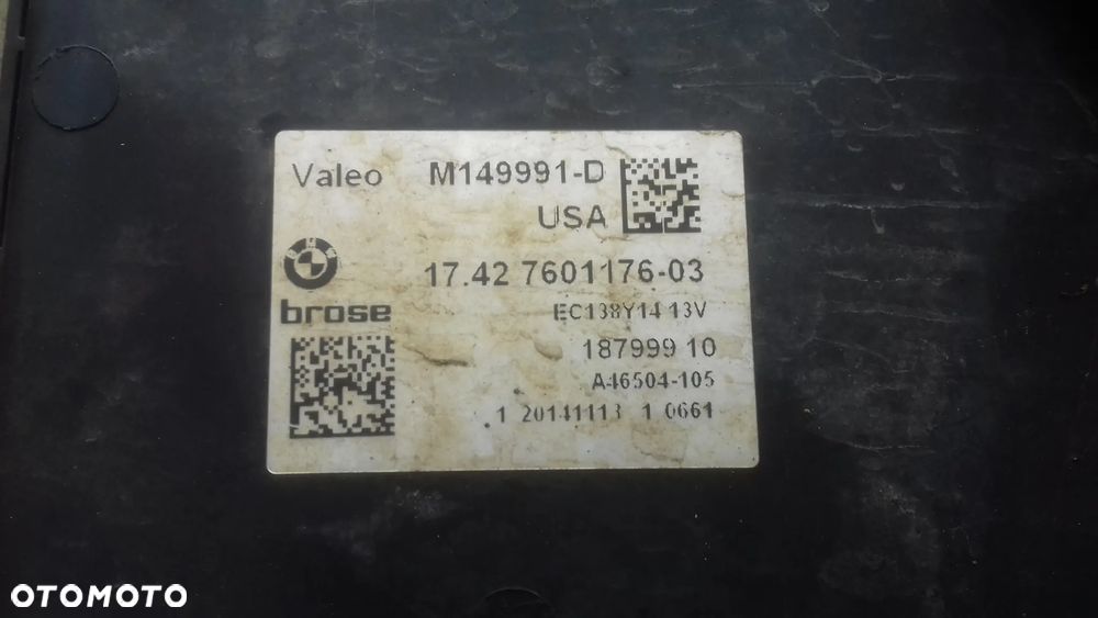 wentylator chłodnicy 67.32 7562594-02 17.42 7601176-03 BMW X3 F25 2.0D - 8