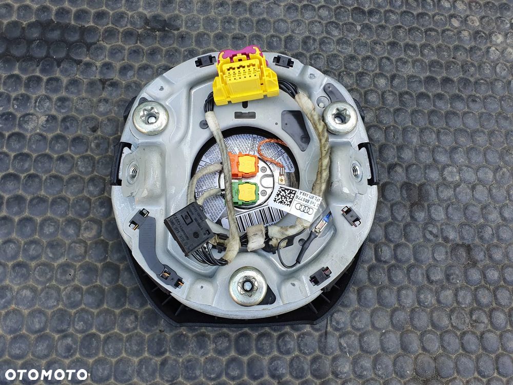 Kierownica Trzy 3 Ramienna Czarna Pikowana Skóra Air Bag Poduszka Wtyczka AUDI A4 B6 B7 - 36