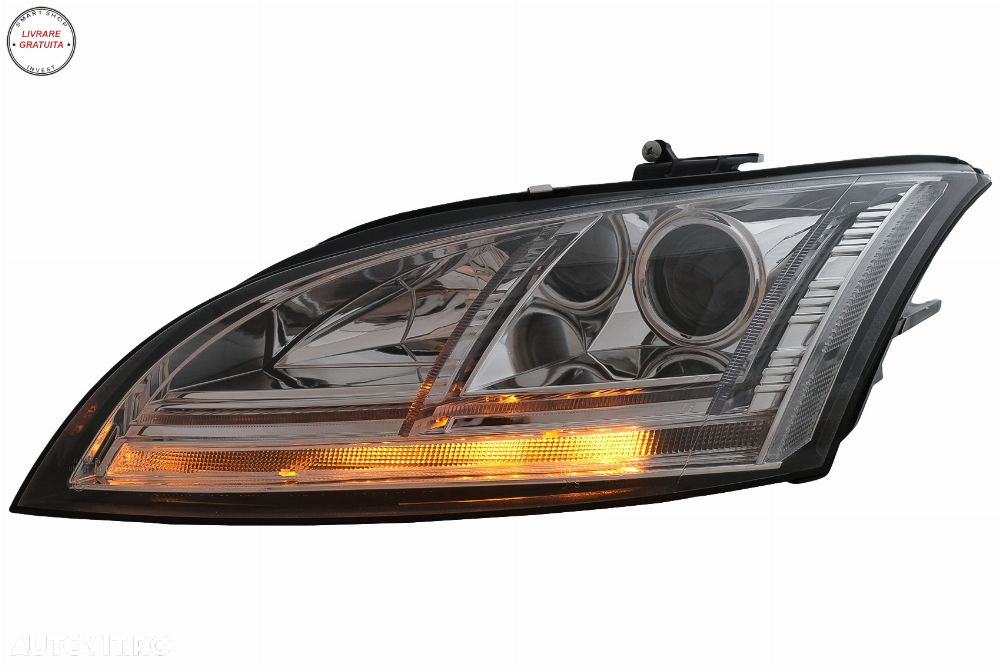 Faruri Xenon LED DRL Audi TT 8J (2006-2010) Crom Semnal Dinamic- livrare gratuita - 11