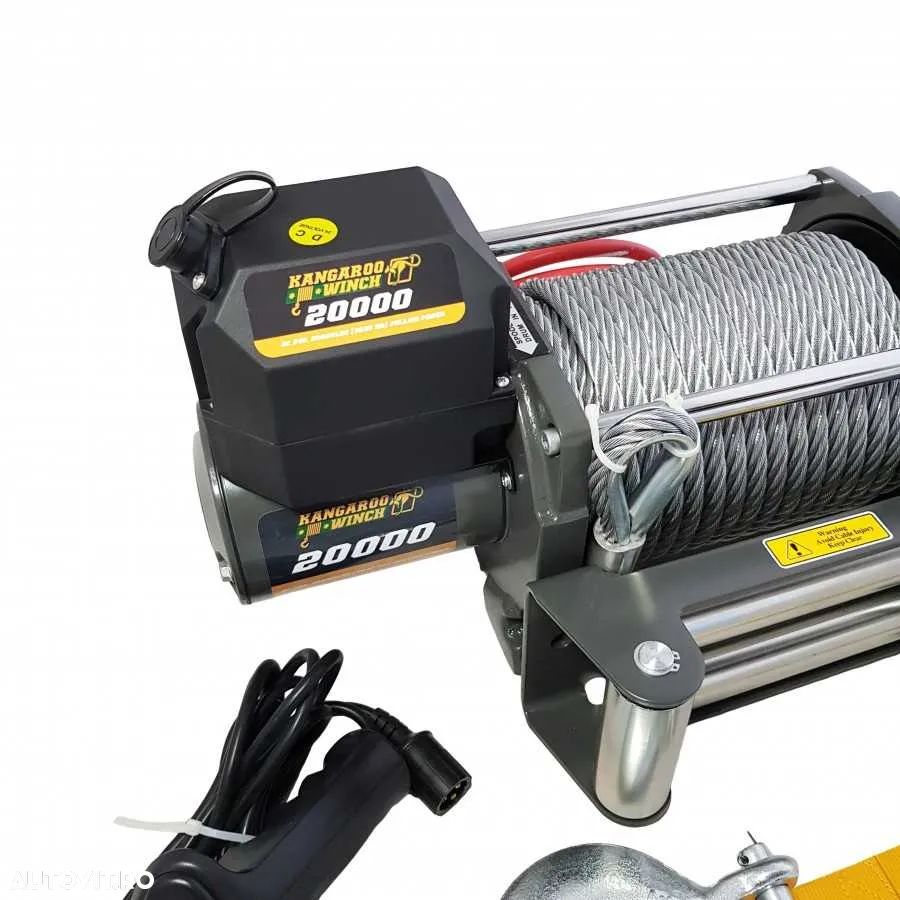 Troliu profesional KANGAROOWINCH/POWERWINCH K20000E lbs(trage 9090 kg) la 24V - 3