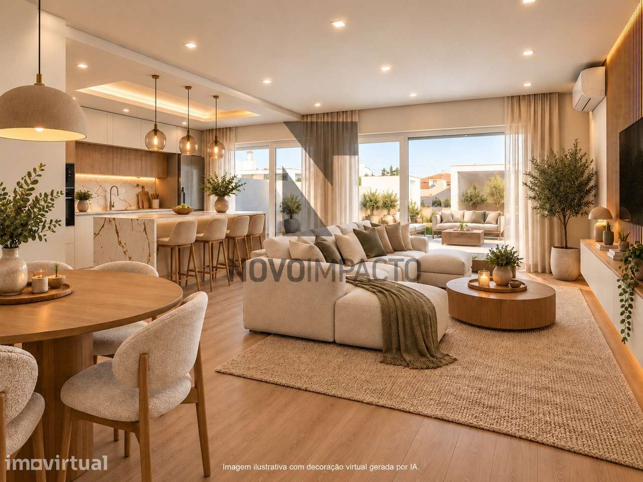 Moradia Térrea T4 Nova com Piscina e Garagem | Sarilhos Grandes - Grande imagem: 2/60
