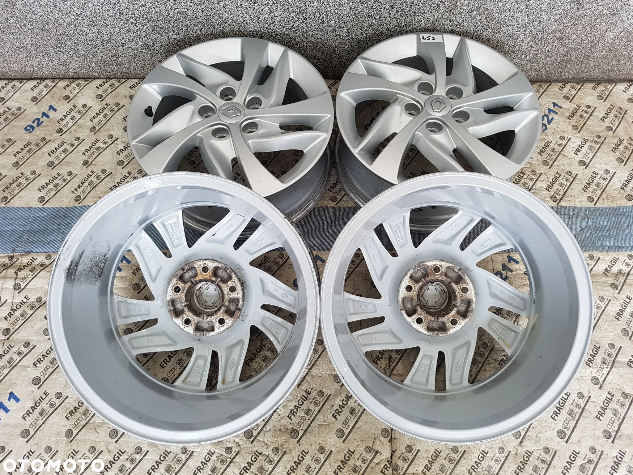 FELGI ALUMINIOWE  RENAULT KANGO II 5X108 6JX16 ET44 CZUJNIKI TMPS - 17