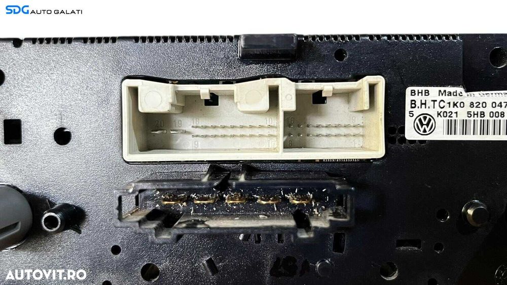 Panou Modul Unitate Comanda AC Aer Conditionat Clima Climatic Volkswagen Jetta 3 MK3 2005 - 2011 Cod 1K0820047DP 5HB008719 [LC0582] - 3