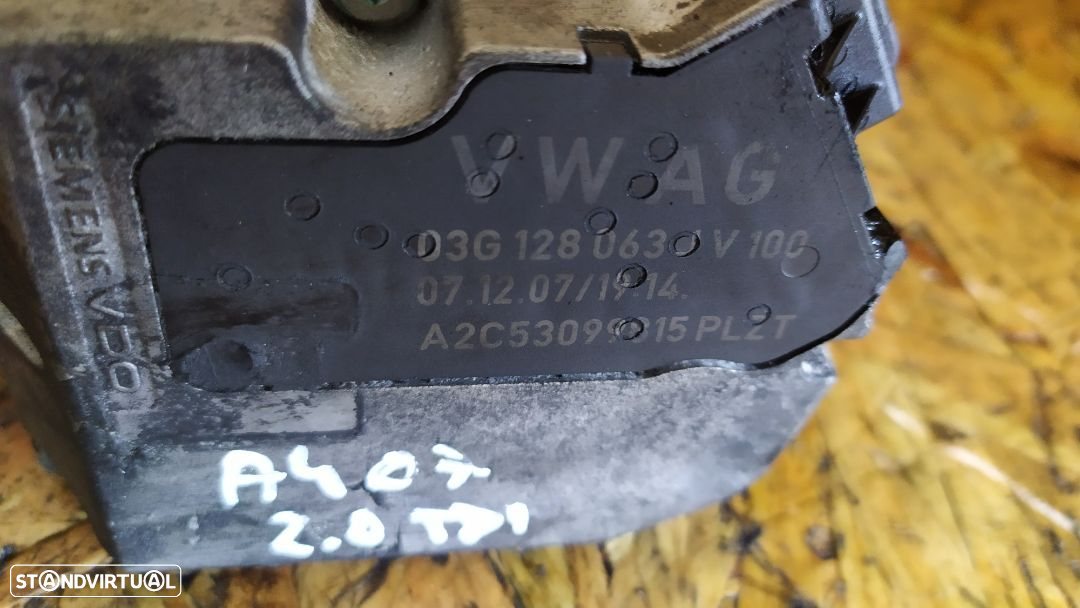 BORBOLETA DE ADMISSÃO AUDI A4 2.0TDI 03G128063J - 2