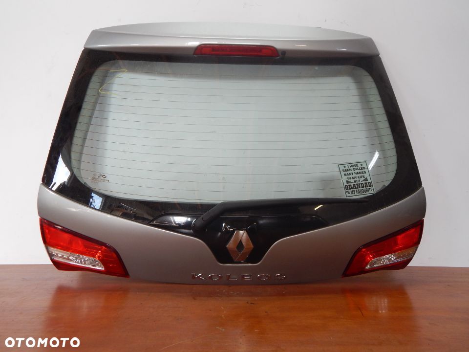 Klapa pokrywa bagażnika Renault KOLEOS I 08-12 kolor TEKXA Łuków części