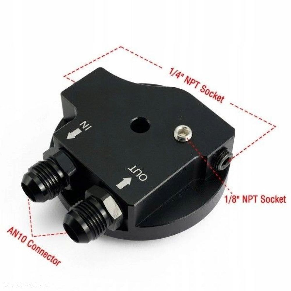 Adapter do chłodnicy oleju BMW m50 s50 S52 S54 m52 e34 e36 z3 AN10 - 1