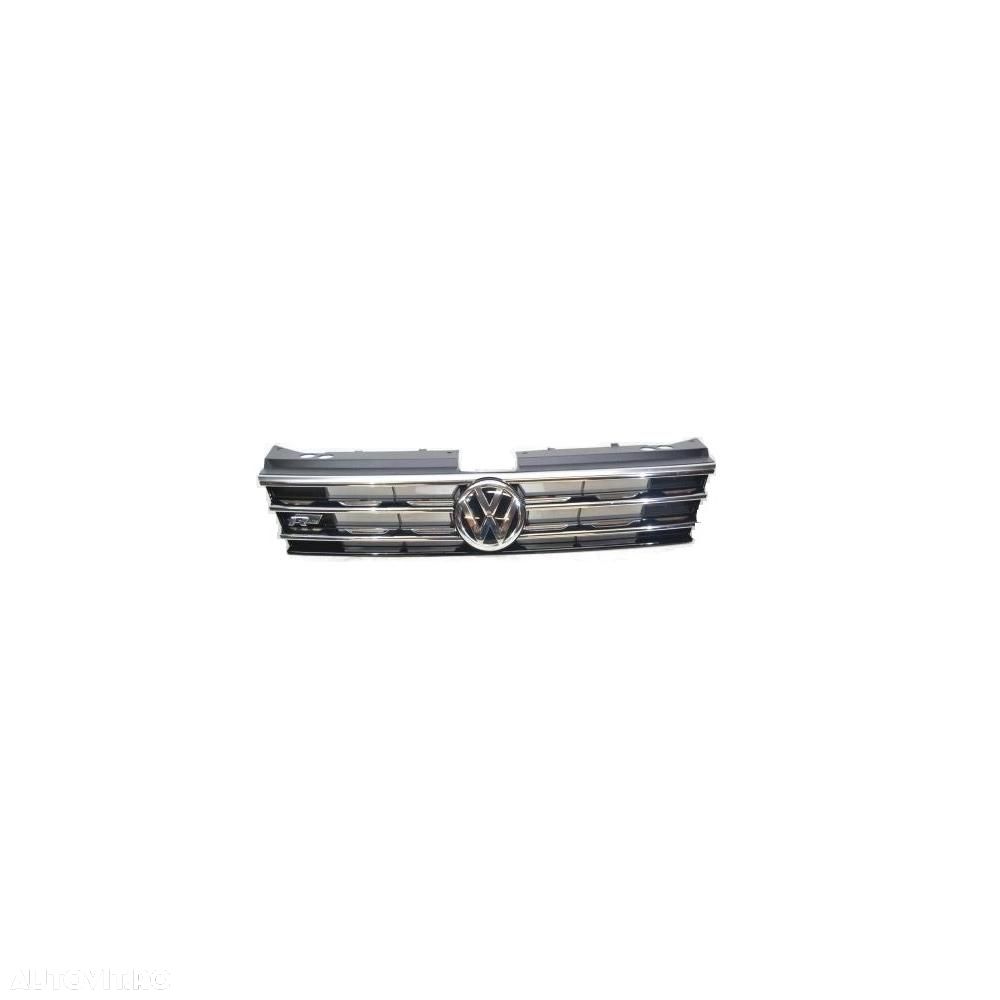 Grila masca radiator VW Tiguan, 05.2016-, Model R-Line, Fata, cromat/negru, - 1
