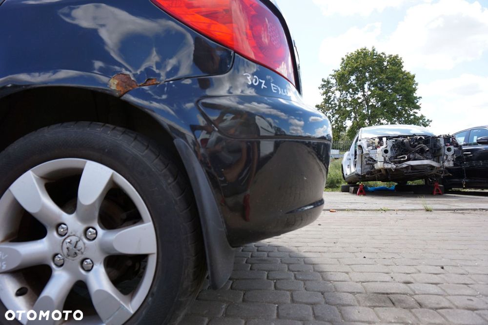 ZDERZAK TYLNY 307 LIFT 5D HB EXLD  CZARNY PEUGEOT 2005-2007 - 3