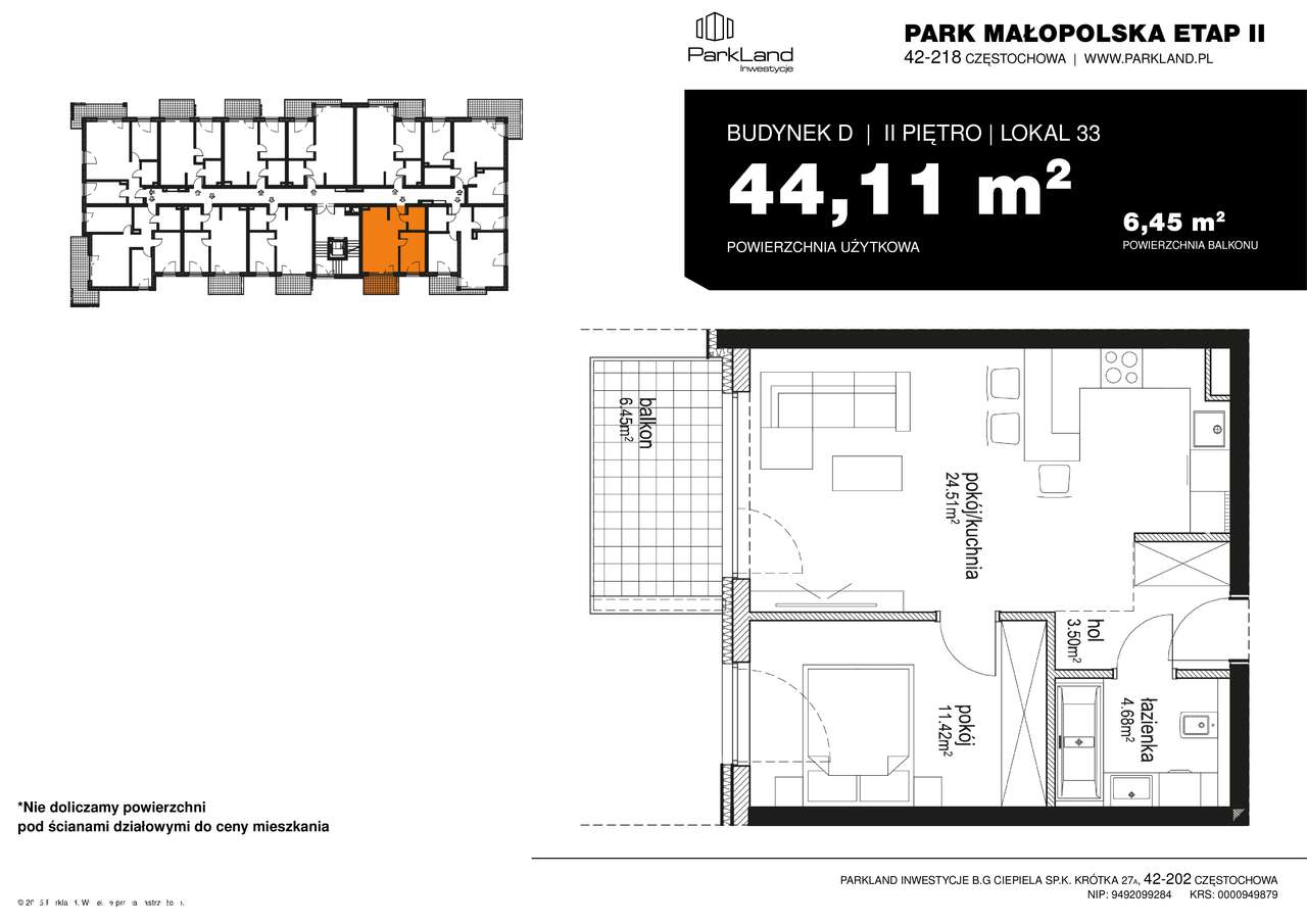 Park Małopolska Etap II - mieszkanie nr 33 z pięknym widokiem