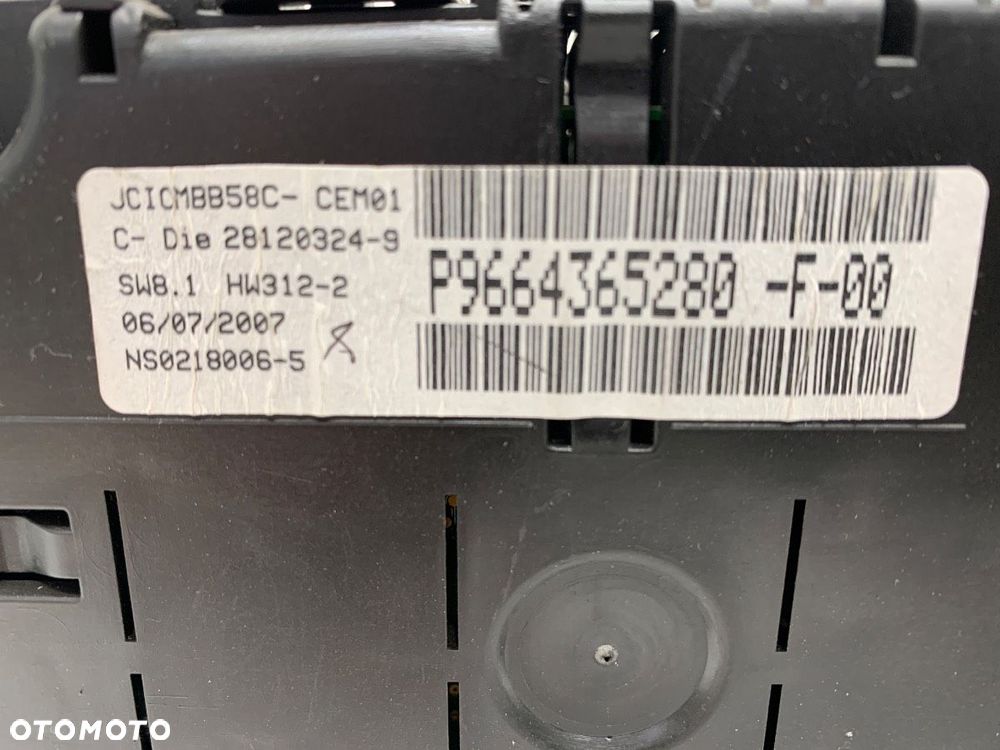 LICZNIK  CITROEN C4 GRAND PICASSO I (UA_) 2006 - 2013 1.6 HDi 80 kW [109 KM] olej napędowy 2006 - - 4