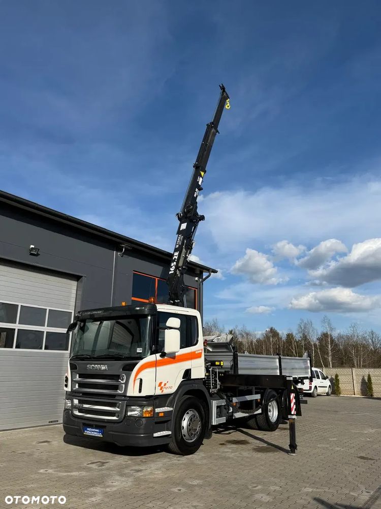 Scania Scania Scania P R 270 / 6x2 / 6x4 / wywrotka 3-S + HDS / stare tacho / żuraw , dzwig , kran , Krane - 8