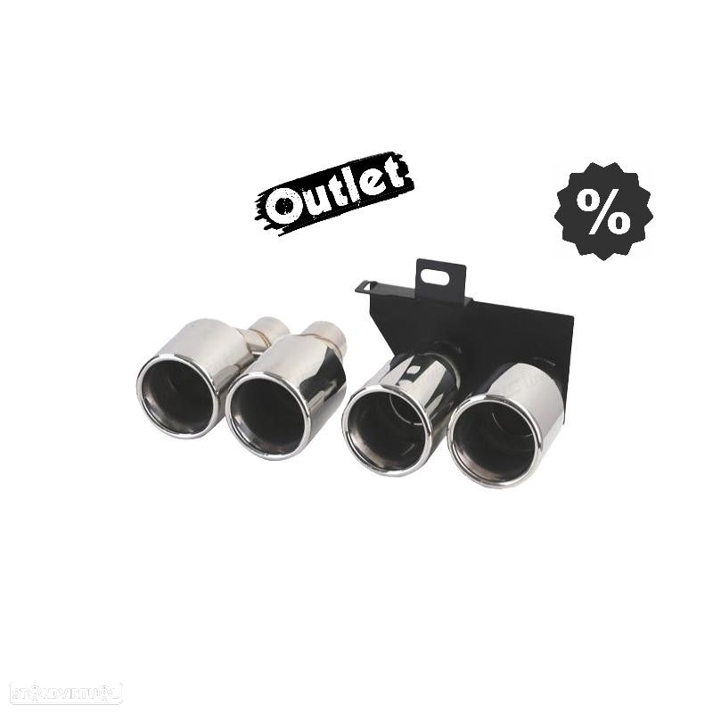 E010112C1 PONTEIRAS DE ESCAPE PARA BMW F10 F11 F12 F13 10- AÇO INOX CROMADO - 6