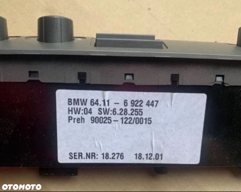 6922447 Panel sterowania nawiewu klimatyzacji bmw 7 e65 e66 - 4