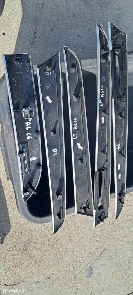 Listwy Dekory Drzwi Aluminium Quattro Pamięć Audi A6 C6 - 13
