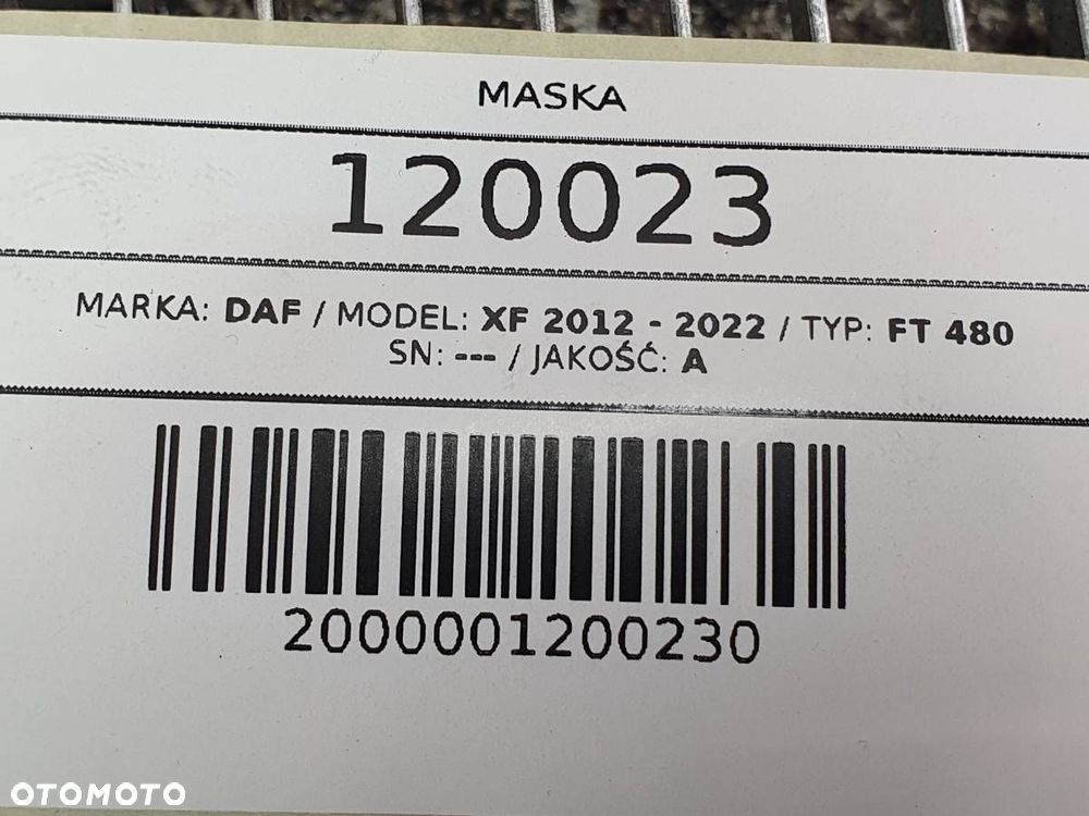 MASKA GRILL ZNACZEK DAF XF 106 LIFT 2021 EURO 6 RĄCZKA ZAWIAS - 16