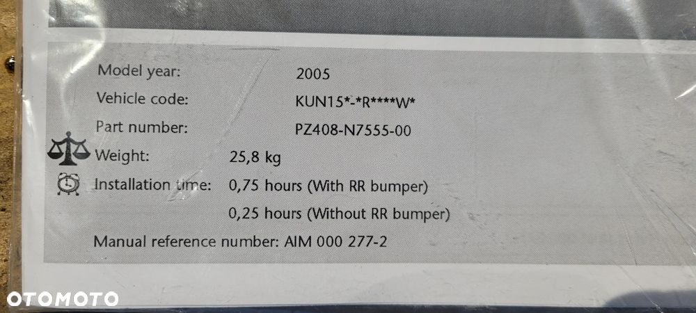 HAK - Toyota Hilux od 2005 Oryginał - 3