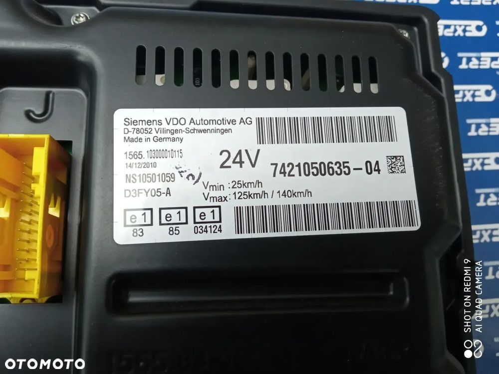 zegary licznik automat RENAULT midlum premium 460 DXI nr 7421050635-04 - 4