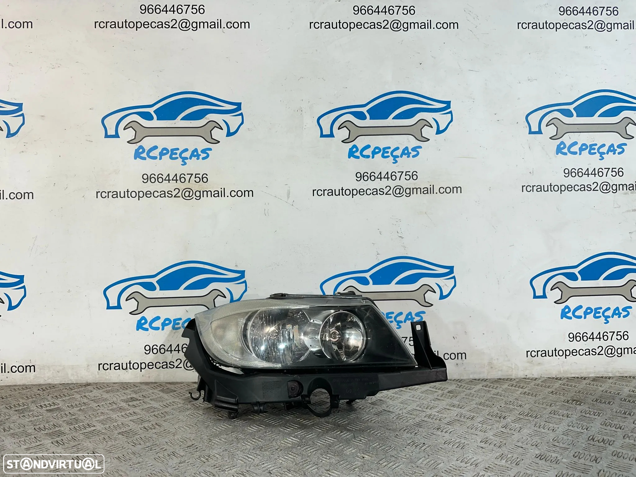 .Farol Otica Frente Frontal Direita Original Halogenio Valeo BMW Serie 3 E90 Carro Sedan E91 Touring Carrinha 6 942 722 2004 - 2008 - 2