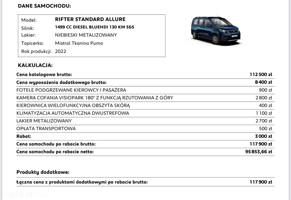 Peugeot Rifter 1.5 BlueHDI Allure Pack S&S - 2