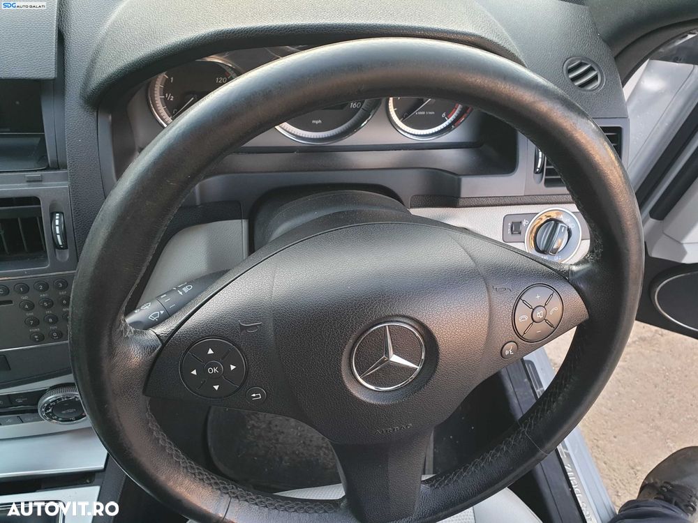 Volan Piele 3 Spite FARA Airbag Mercedes Clasa C Class W204 NFL Non Facelift 2007 - 2011 [K1571] - 4
