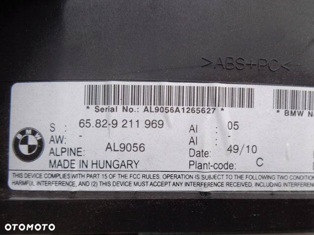EKRAN WYŚWIETLACZ MONITOR NAWIGACJI CIC BMW E60 E61 E90 E91 E92 E93 9211969 - 2