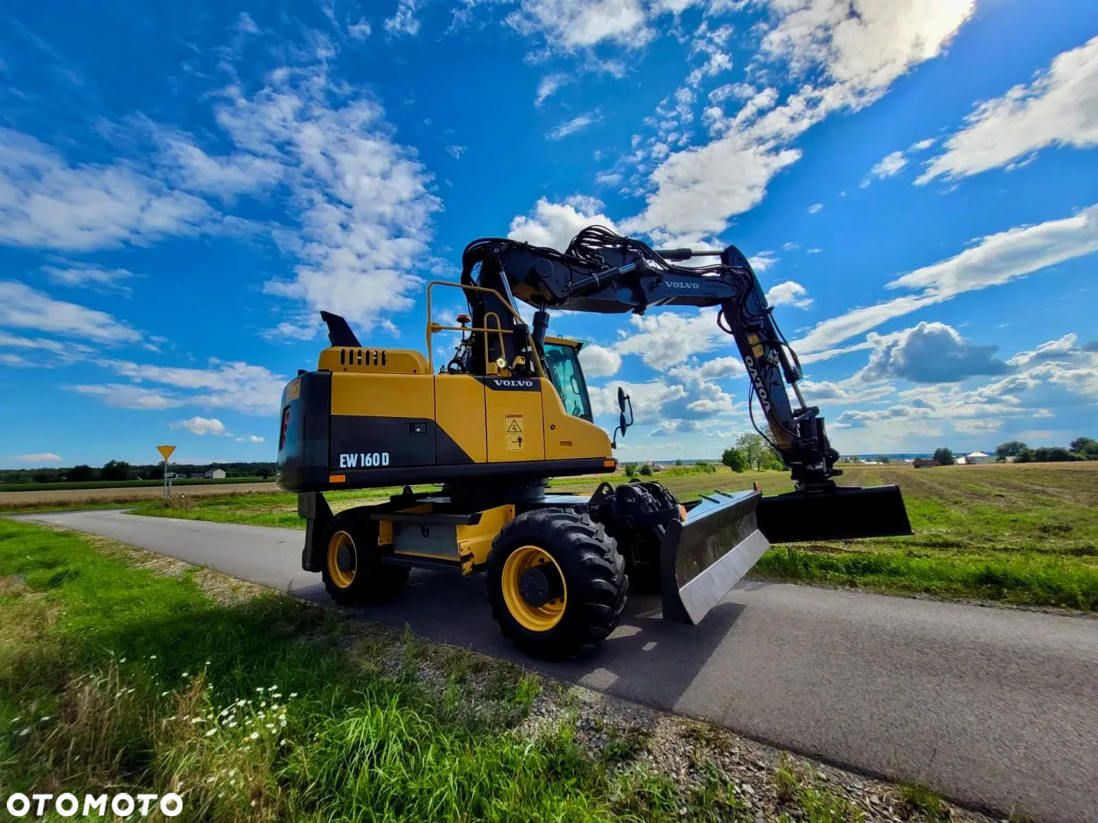 Volvo EW 160 D  Koparka Kołowa, Rototilt Rotator, 4 ŁYZKI Pług, Podpory - 34