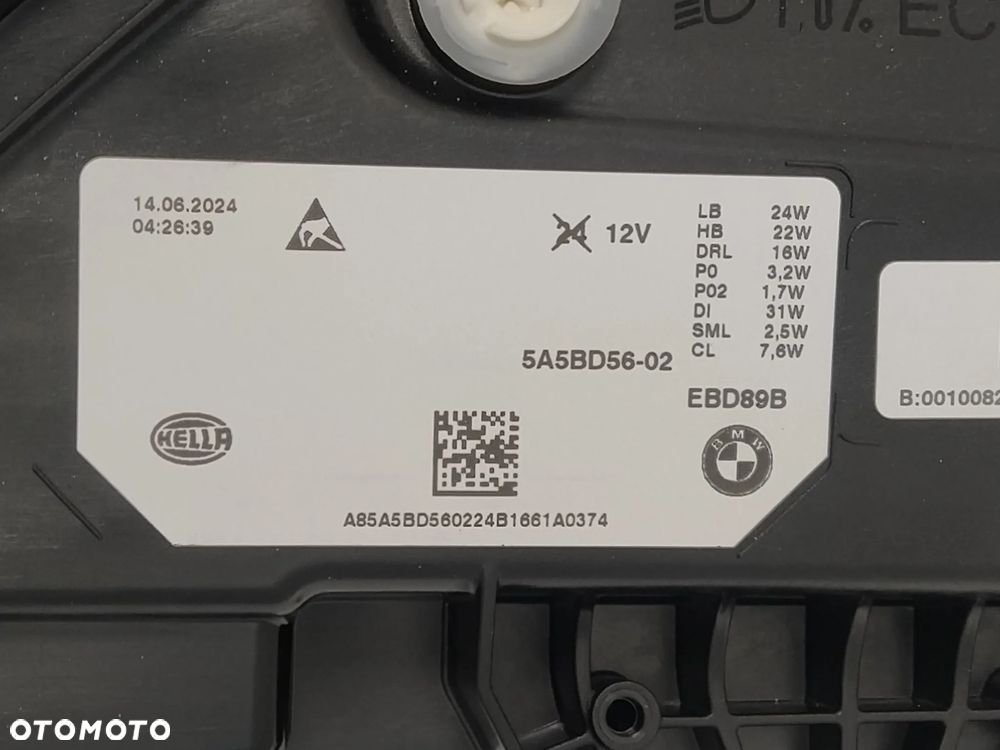 BMW X1 U11 REFLEKTOR LAMPA PRZÓD PRZEDNIA PRAWA FULL LED PRZETWORNICA KOMPLETNA USA CIEMNY ŚRODEK ORYGINAŁ NOWY - 14