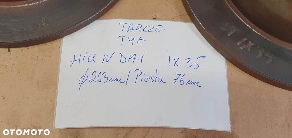 Tarcze hamulcowe klocki tył tylne Hyundai ix35 1.7 CRDI - 10