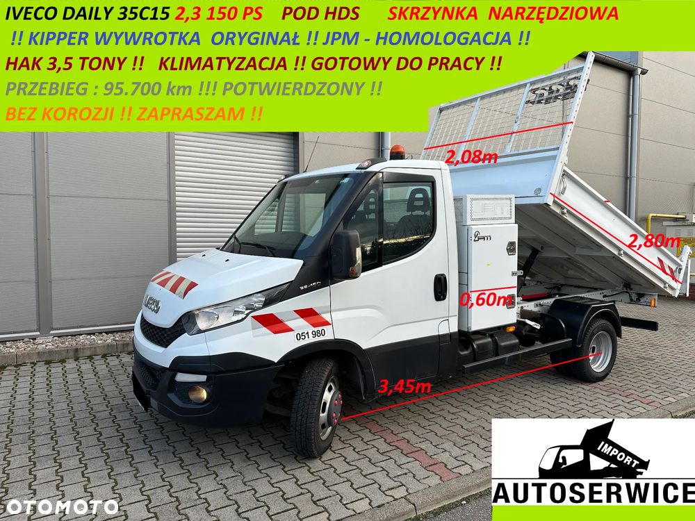Iveco Daily 35c15 !!2,3 150 ps Kipper Wywrotka ORYGINAŁ Homologacja !! DMC 3,5t