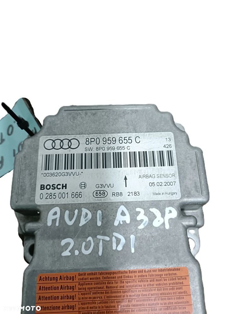 AUDI A3 II 8P 04-13 2,0 TDI moduł sensor AIRBAG 8P0959655C * - 3