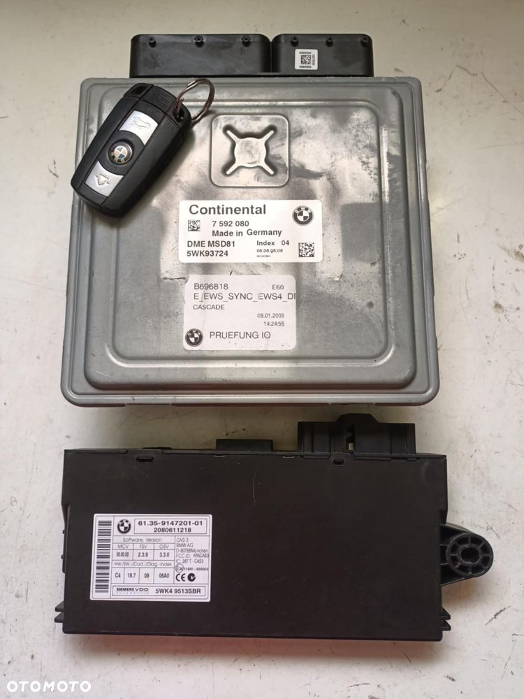 Sterownik silnika komputer Cas kluczyk BMW E60 e61 E63 E90 E70 E71 N53b25 N53b30 N54 N54 335i 7592080 MSD81 - 1