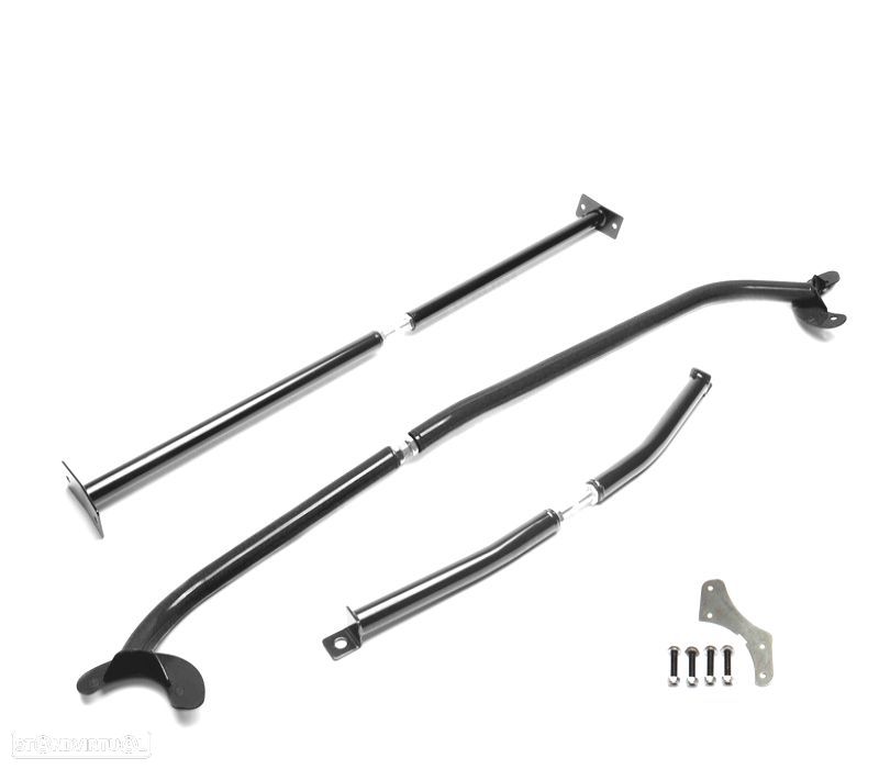 KIT BARRAS ANTI-APROXIMAÇÃO AJUSTÁVEIS VOLKSWAGEN VW GOLF MK4 97-03 PRETO - 1