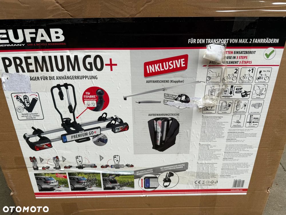 Uchwyt rowerowy na hak holowniczy Eufab Premium Go + FIX4Bike - 8