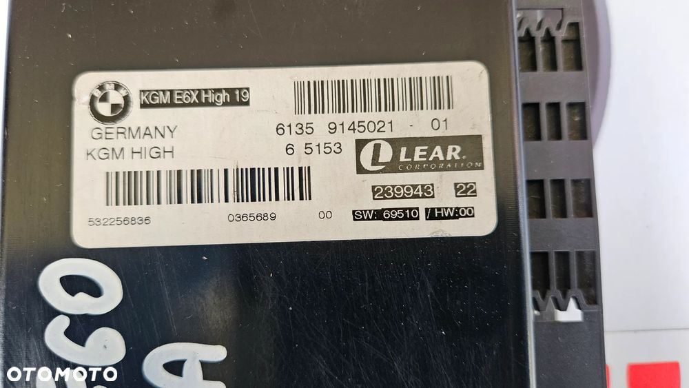 BMW 5 E60 E61 Moduł nadwozia Sterownik komfortu 9145021 - 2