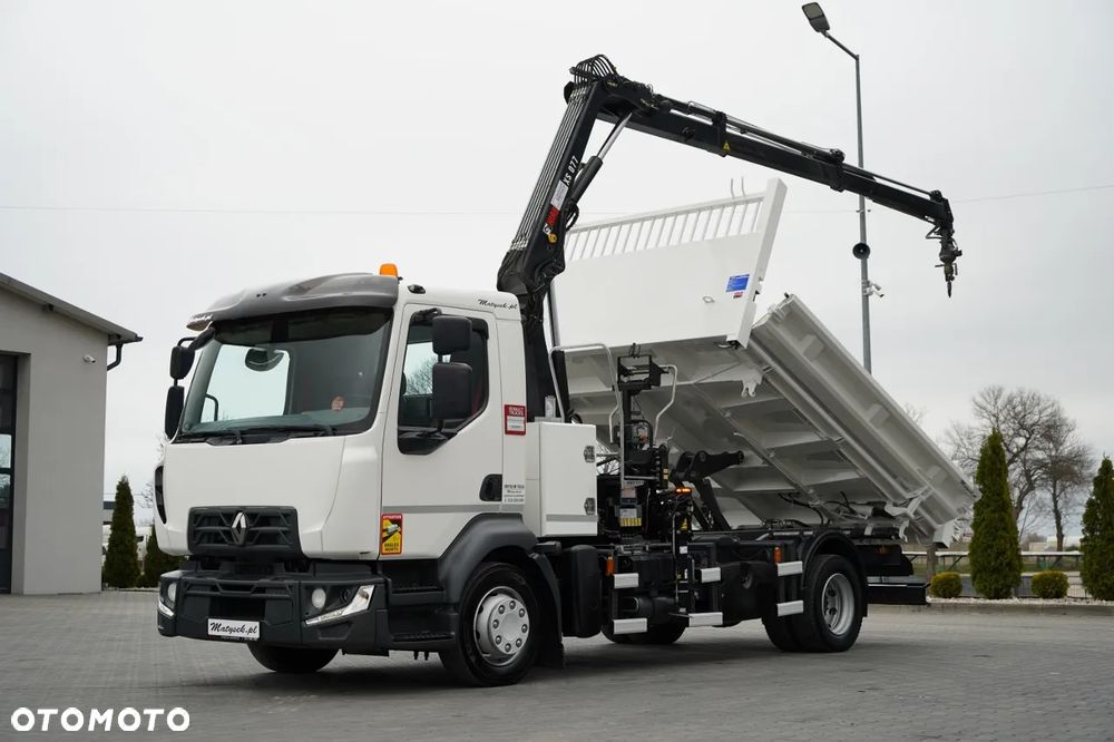 Renault D12  / WYWROTKA 3 STRONNA / HYDROBURTA / HDS HIAB 077 BS2  / ROTATOR / PILOT / EURO 6 - 2