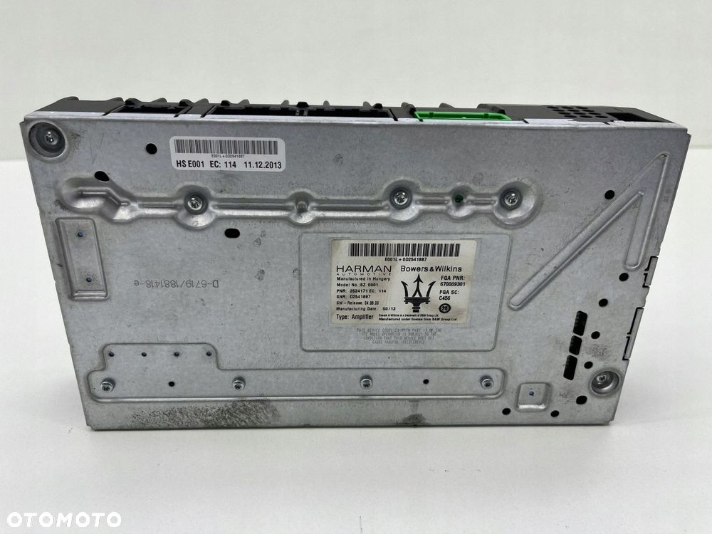 MASERATI QUATTROPORTE VI WZMACNIACZ RADIA BOWERS&WILKINS 670009301 - 4