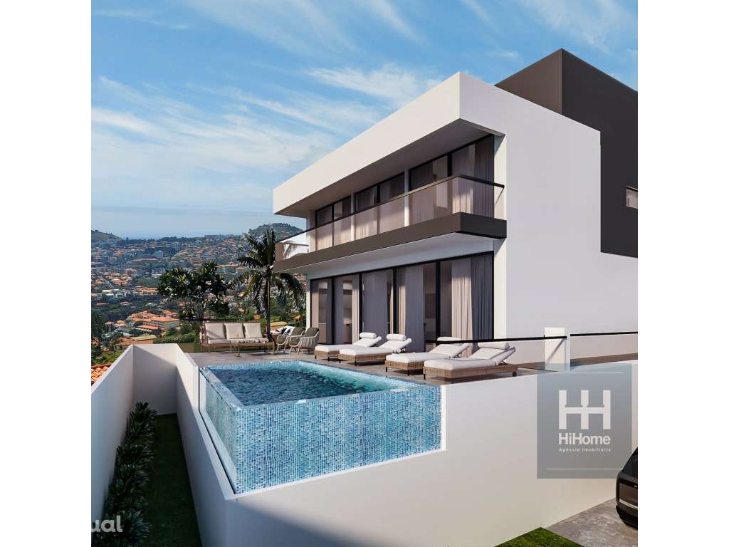 Moradia T3 com vista panorâmica sobre o Funchal no Livramento - Grande imagem: 3/25