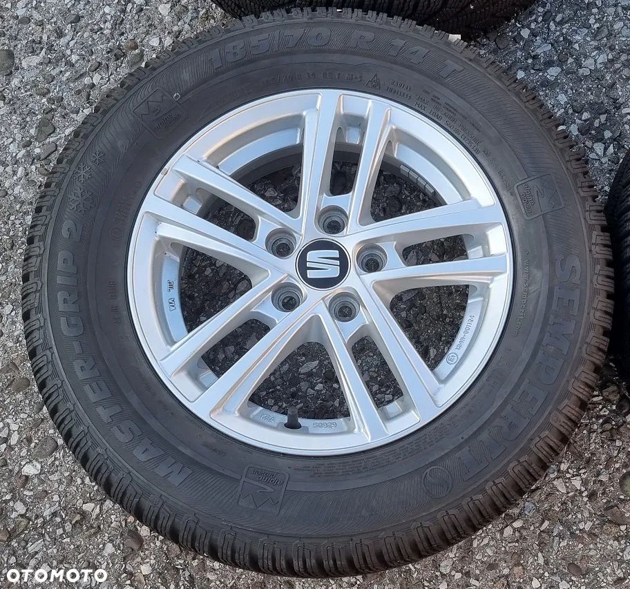 4x koła opony felgi zima Seat Ibiza Mii Arona VW Audi Skoda Semperit Master Grip 2 185/70/14 185/70R145/70 5x100 - 2