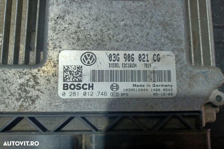 Calculator motor ECU 03G906021CG 0281012746 - 1.9 BSU  03G906021CG 02 - 3