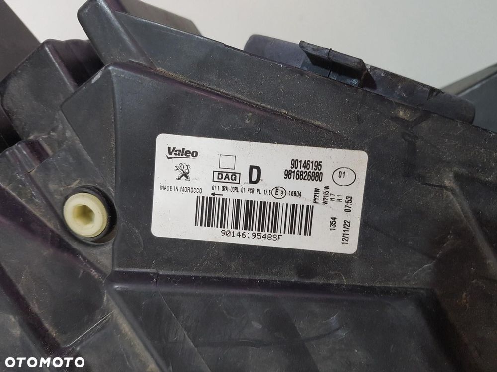 PEUGEOT PARTNER IV 4 RIFTER LAMPA PRZÓD PRZEDNIA PRAWA 9816826880 EU ORYGIN - 4