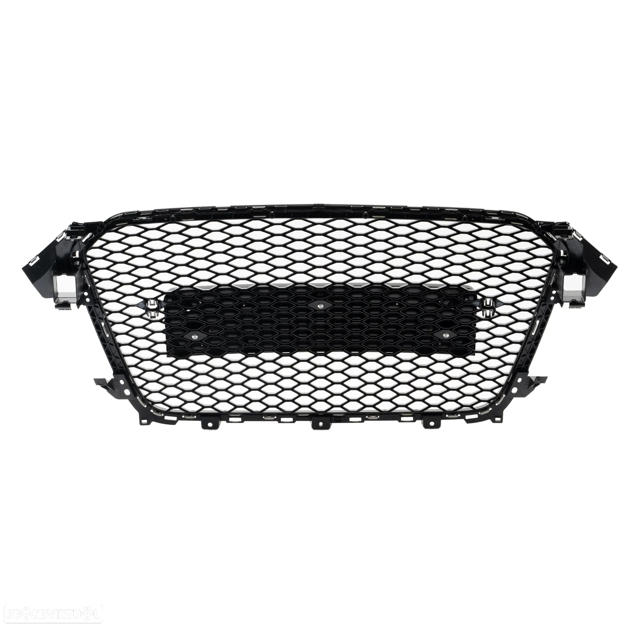 Grelha frontal para Audi A4/S4 B8 12-15 Em Plastico ABS Look RS4 com aro em preto piano brilhante compatível com a versão Standart e S-Line - 4