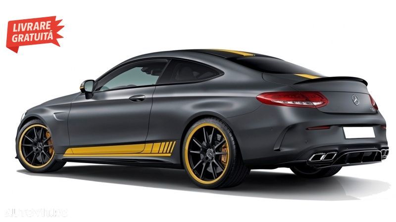 Set Stickere Capota/Plafon/Portbagaj si Laterale Galben Mat Mercedes C205 Coupe A2- livrare gratuita - 8