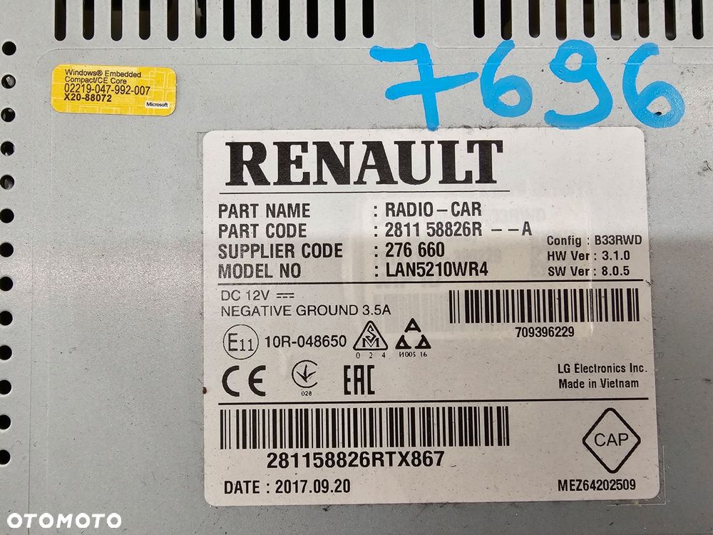 renault clio iv radio nawigacja 281158826r - 3