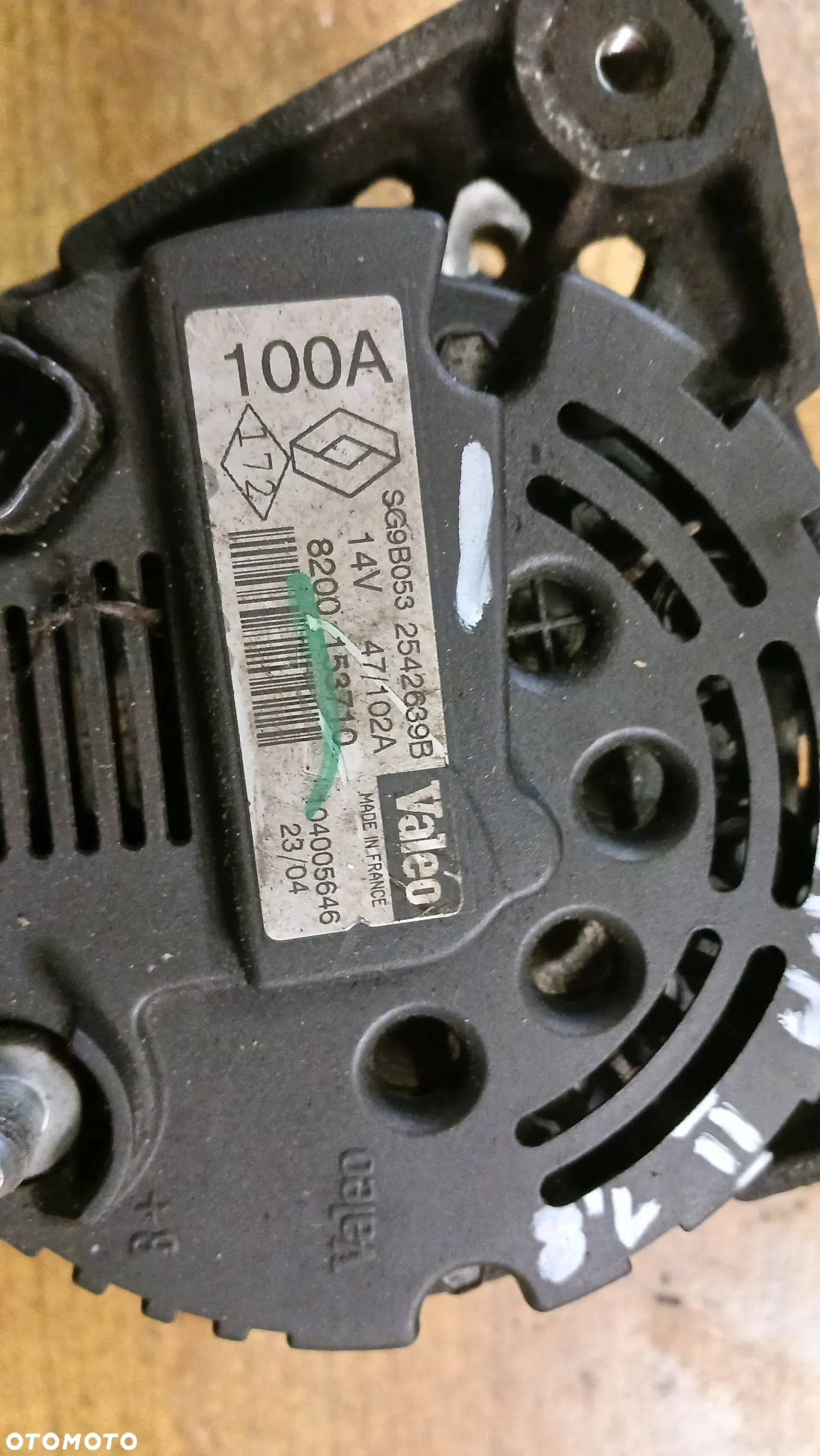 ALTERNATOR 100A LAGUNA II TRAFIC II VEL SATIS 1.8 2.0 16V TURBO VALEO 8200153710 2542639 SG9B053 - 2